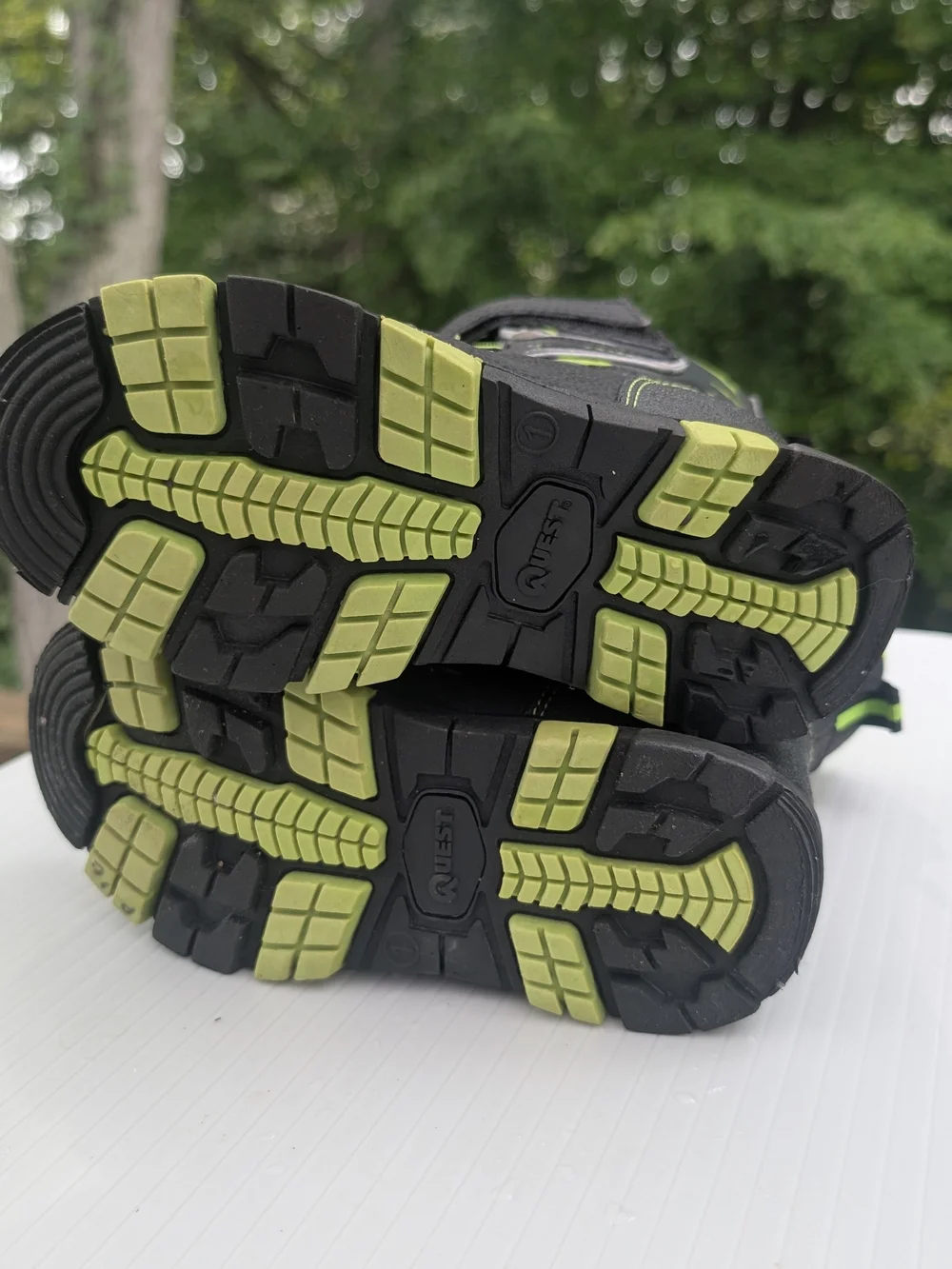 Quest Kids Black & Lime Waterproof High-Top Boots